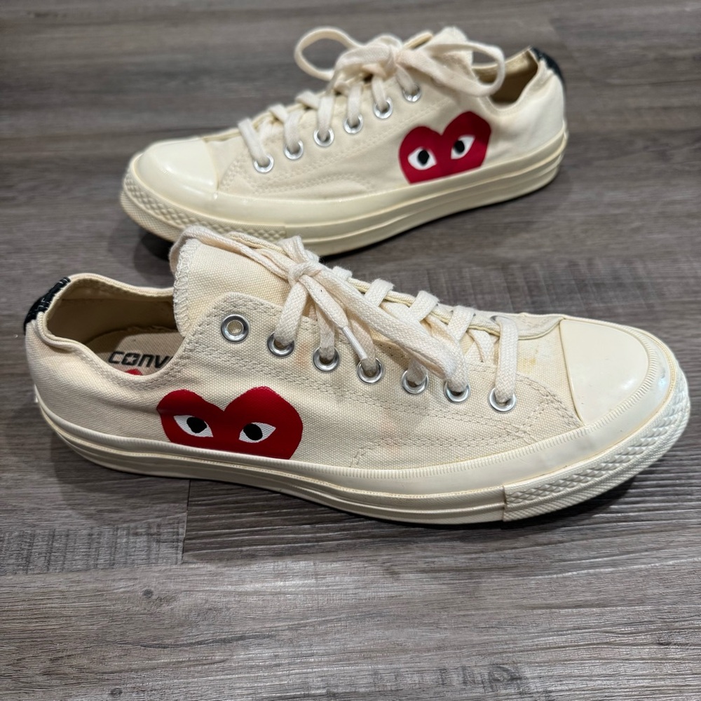 Converse Comme des Garçons Play Low Top White Sneakers